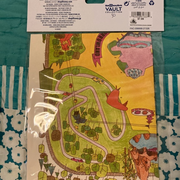 Disney parks map vault 50th anniversary replica of original park map - Picture 2 of 4